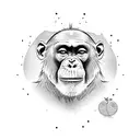 chimpanzee tattoo design idea