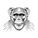 chimpanzee tattoo design idea