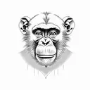 chimpanzee tattoo design idea