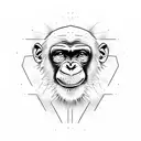 chimpanzee tattoo design idea