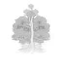 tree memorial tattoo design idea