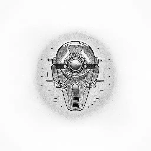 A mechanic surrounded by motorcycle parts tattoo design idea