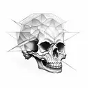 Skull in profile tattoo design idea
