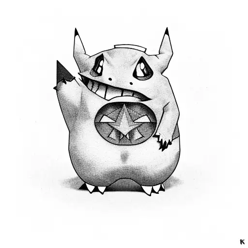 gengar pokemon tattoo design idea