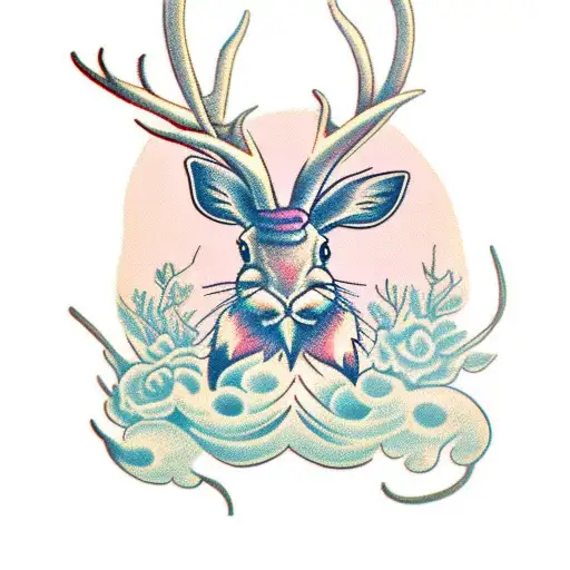 jackalope tattoo design idea