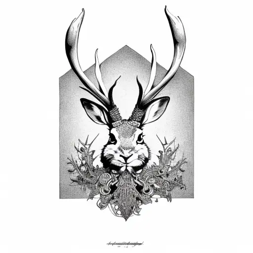 jackalope tattoo design idea