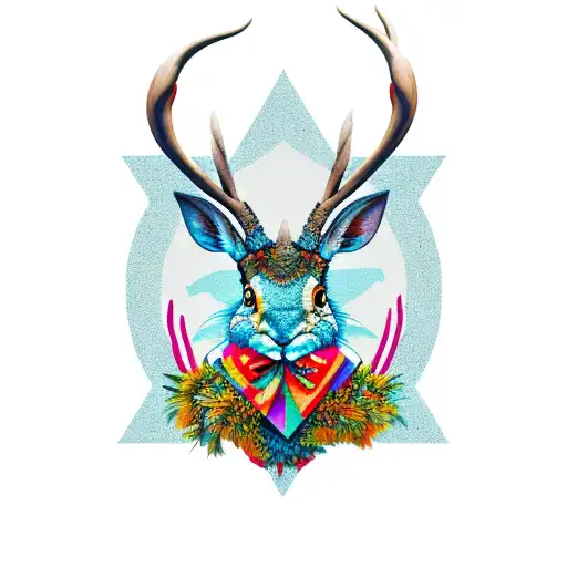 jackalope tattoo design idea