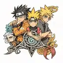 Naruto and Harry Potter  tattoo design idea