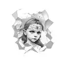 kid, family, love tattoo design idea