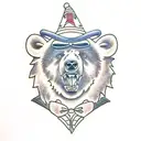 Bear dad and son tattoo design idea