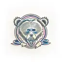 Bear dad and son tattoo design idea