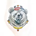 Bear dad and son tattoo design idea