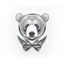 Bear dad and son tattoo design idea