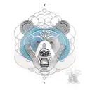 Bear dad and son tattoo design idea