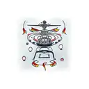 helicopter tattoo design idea