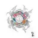 helicopter tattoo design idea