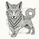 ancient egypt and the wolf tattoo design idea