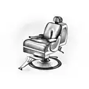 barber chair tattoo design idea