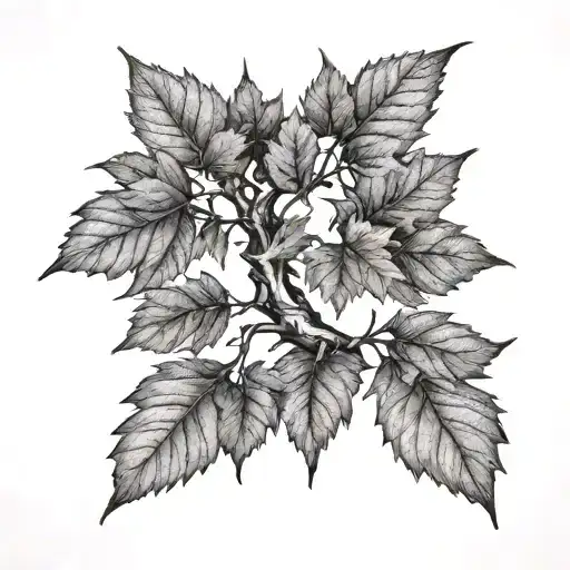 sycamore tree branches tattoo design idea