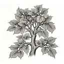 sycamore tree branches tattoo design idea