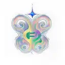 Initials BC that look like a paw print tattoo design idea