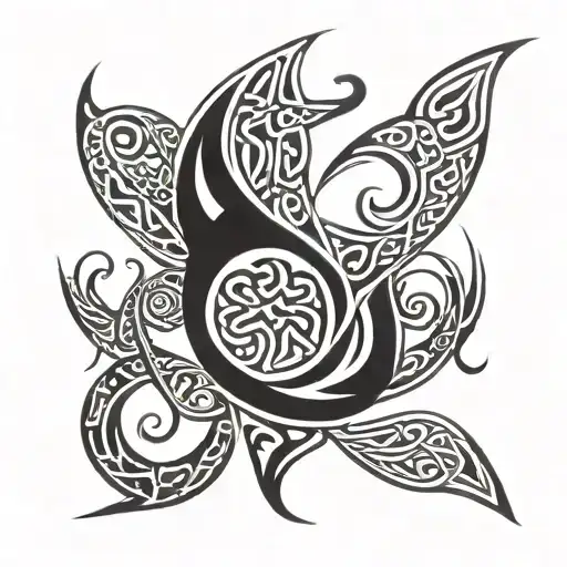 Celtic tattoo river flow tattoo design idea