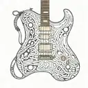 James Hetfield's snakebyte guitar made tattoo design idea