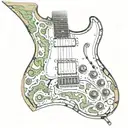 James Hetfield's snakebyte guitar made tattoo design idea