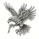 Albania eagle with ak 47 smoking tattoo design idea