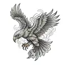 Albania eagle with ak 47 smoking tattoo design idea