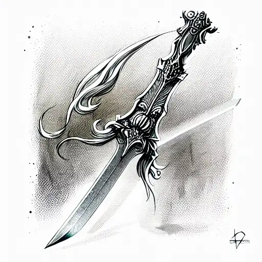 Sword tattoo design idea