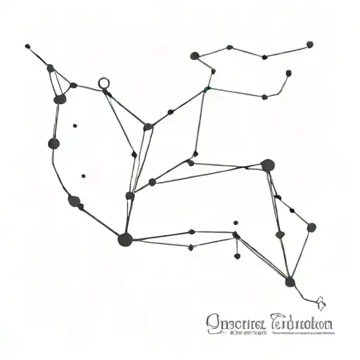 Capricorn constellation merging tattoo design idea