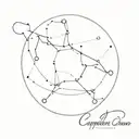 Capricorn constellation merging tattoo design idea