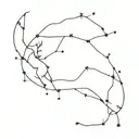 Capricorn constellation merging tattoo design idea