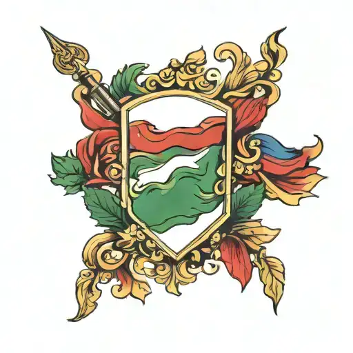 Italian flag tattoo design idea