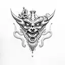 poseidon making thumbs up tattoo design idea