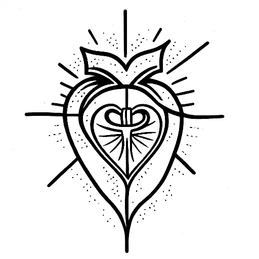 Sacred Heart tattoo design idea