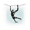 falling man doing leap of faith with binary numbers coming out of him tattoo design idea