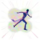 falling man doing leap of faith with binary numbers coming out of him tattoo design idea