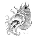 warrior squid tattoo design idea