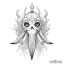 warrior squid tattoo design idea