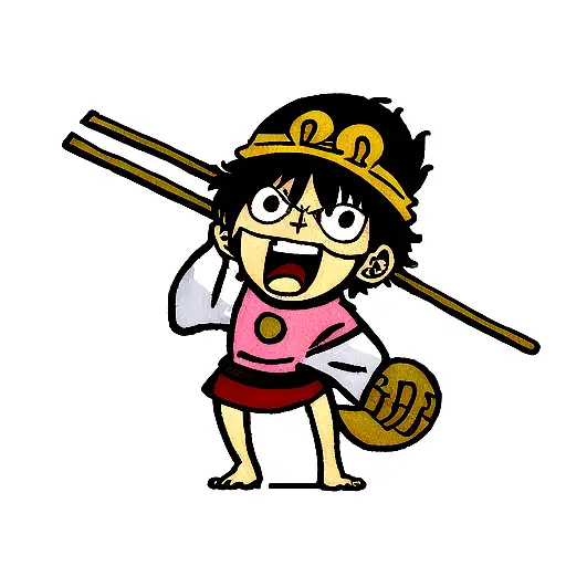 One Piece Ruffy Flag tattoo design idea