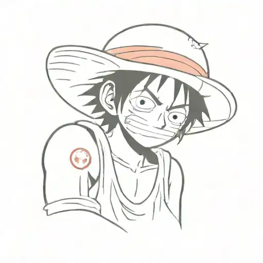 luffy from one piece tattoo design idea