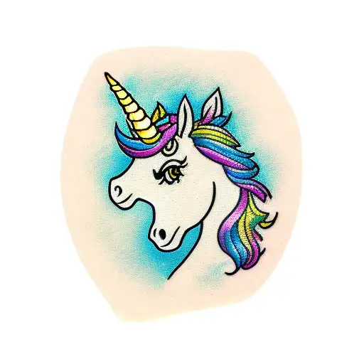unicorn  tattoo design idea