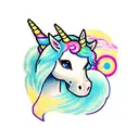 unicorn weeb tattoo design idea