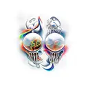 Orpheus and Eurydice Eurydice dying tattoo design idea