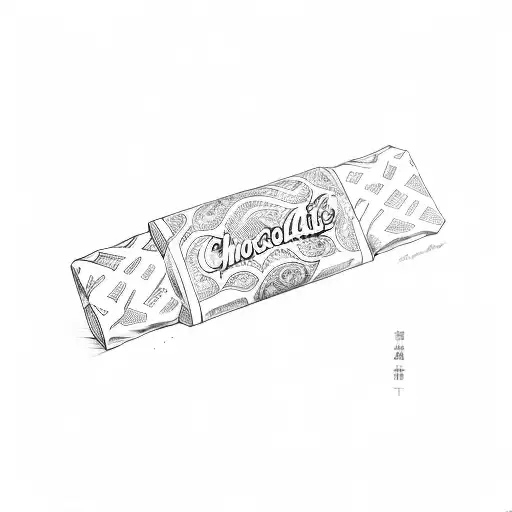 a chocolate bar tattoo design idea