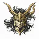 zodiac symbols ares head tattoo design idea
