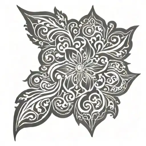 negative space filigree design tattoo design idea