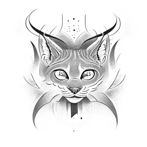 Memento Mori: Memento Vivere , Lynx tattoo design idea